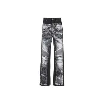 BALMAIN Trompe L'oeil print Jeans