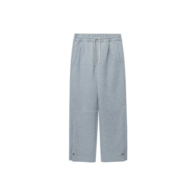 NANS STUDIO Straight Thickened And Fleece Lined Casual Pants Men's-2