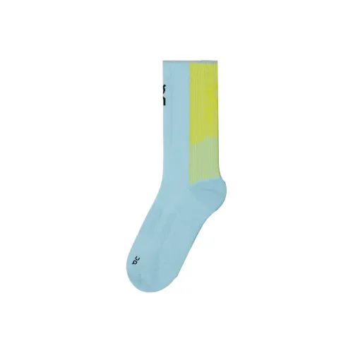 On Mid Calf Socks Unisex 1 Pack Blue Yellow