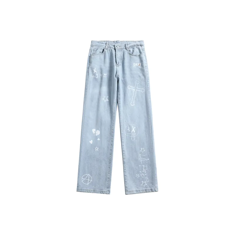 Qnxeey Jeans Unisex-18