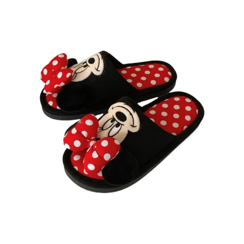 SHIGUDE Cotton Linen Blend Slippers Unisex, Black