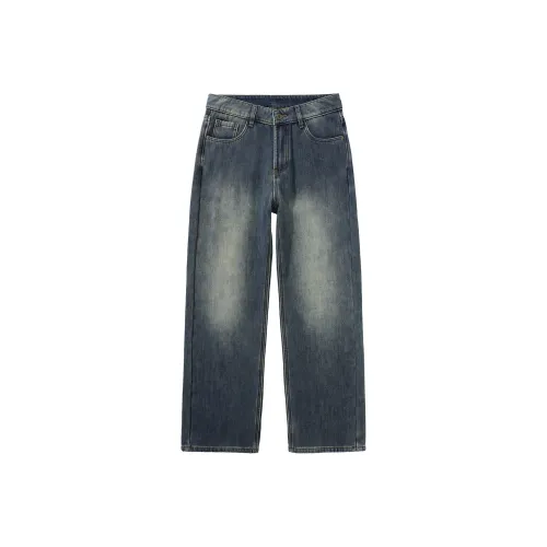 SANTASTIC Jeans Men Blue Fleece Lined