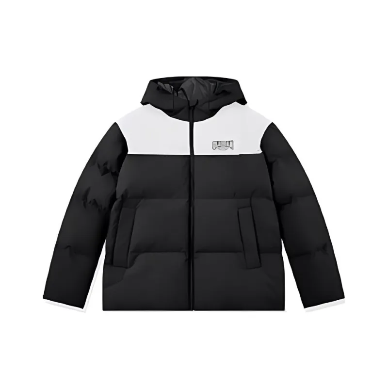 QIAODAN Down Jacket Men's Black/Jordan White-0