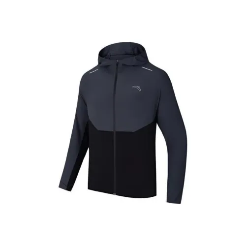 Anta Running Collection Trench Coat Men's Dye Black/Basic Black
