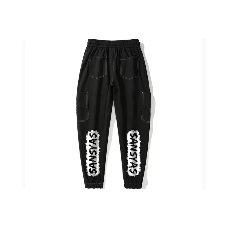 SANSYAS Casual Pants Unisex Black-0