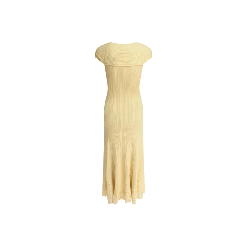 Self portrait Lace insert Knitted Midi Dress-1