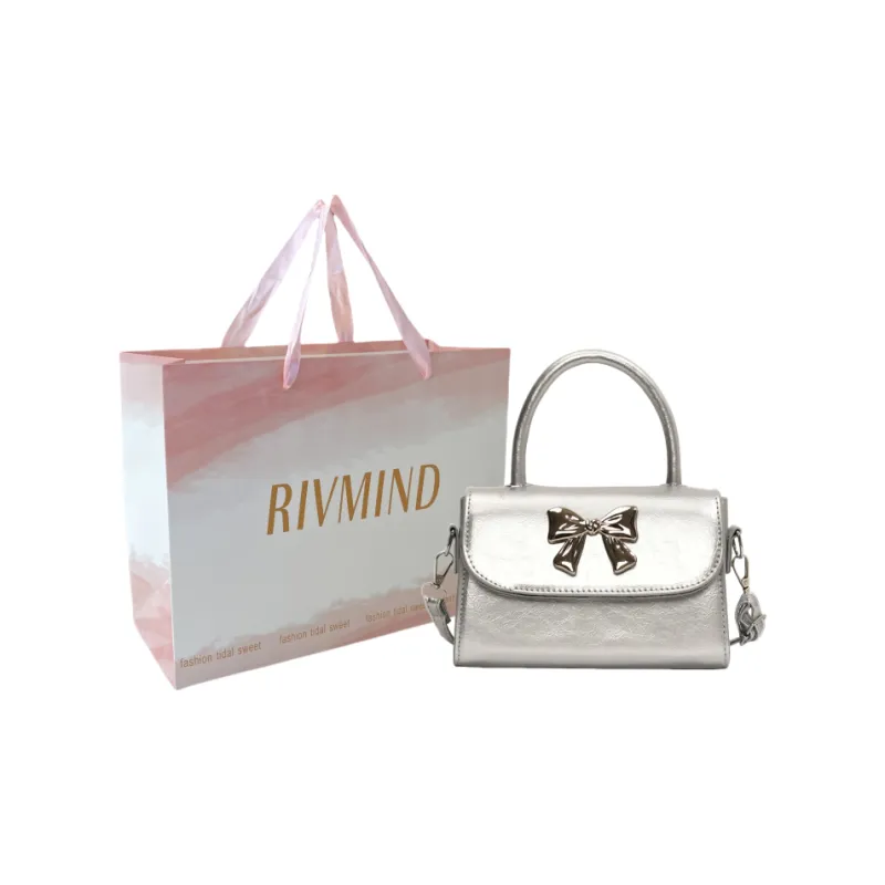 RIVMIND PU Handbag Regular Women's White/Silver/Black/Pink-4