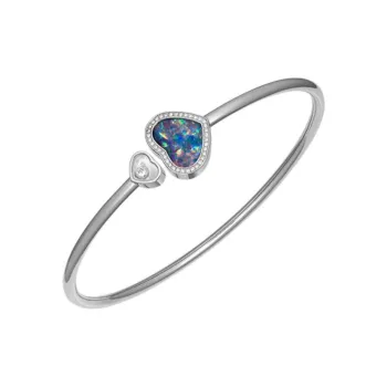 CHOPARD 18K White Gold Bangles Women's Silver