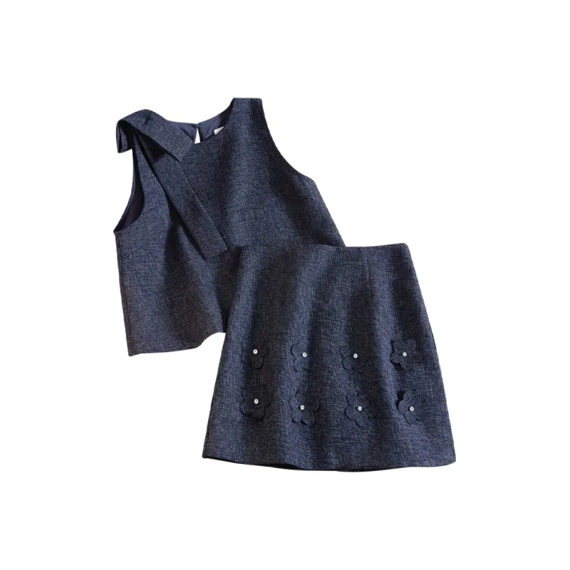 TOUCH Skirt Set Women's Navy Blue-1
