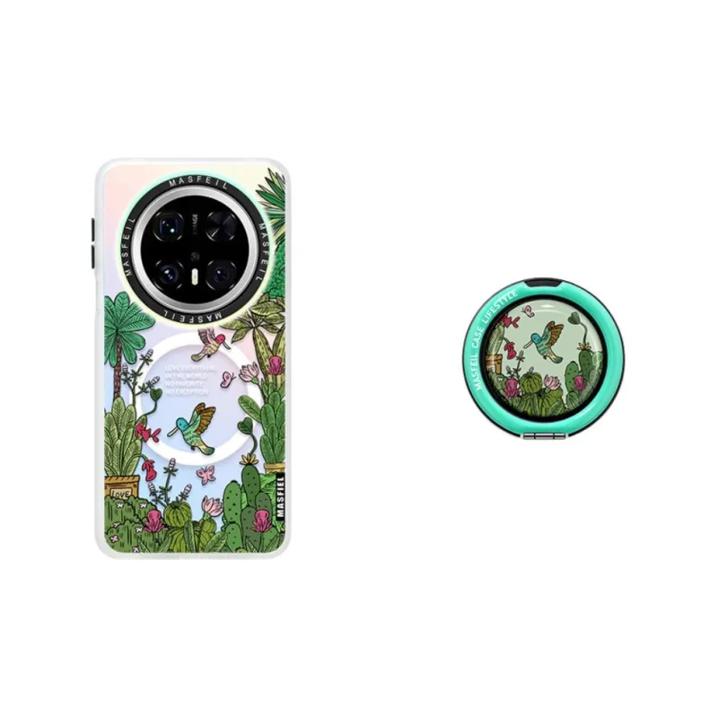 Marsfield Acrylic Material Laser Magnetic Vintage Jungle Phone Cases Compatibility With Huawei Mate 70/60/50/40 Pro-7