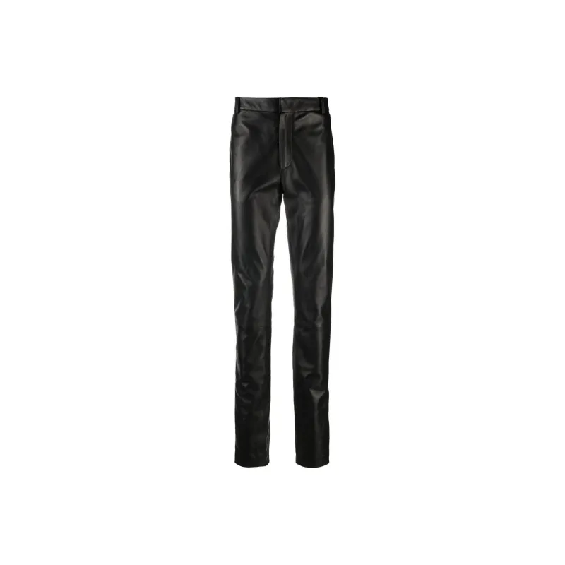 OFF WHITE Belted Lea Super Skinny Pant-0