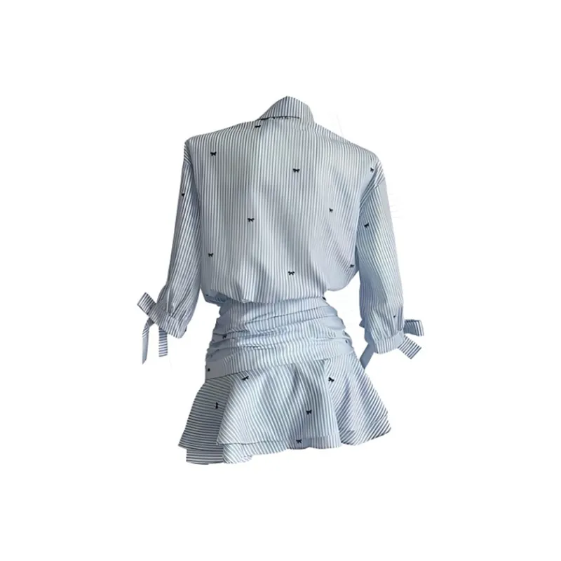 SECFLY OFFICIAL Short Sleeved Dress Women's Sky Blue-1