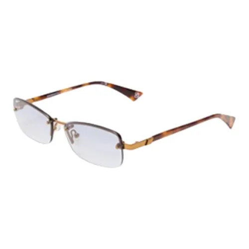 Le Specs Metal Rectangular Sunglasses Women's Gold