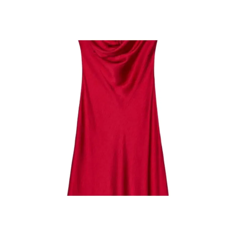 ZARA Valentine's Day Collection SS25 Slip Dress Women's Red-2