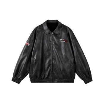 Qnxeey Leather Jackets Unisex