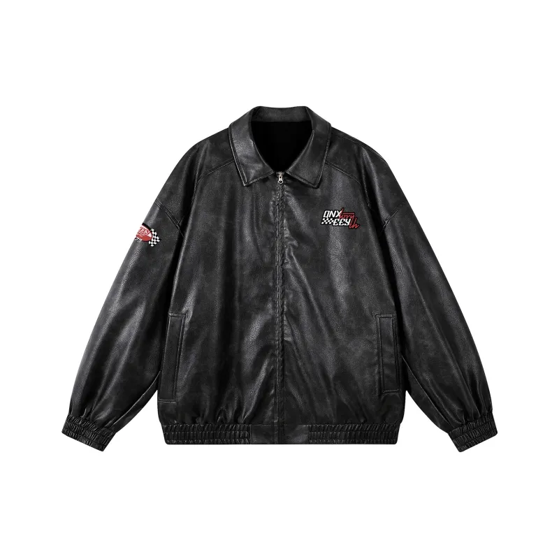 Qnxeey Leather Jackets Unisex-0