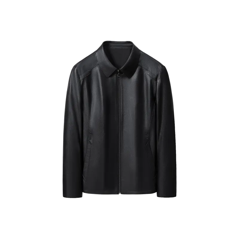 Automobili Lamborghini Leather Jacket Unisex Black-0