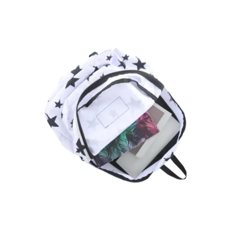 JanSport Fabric Backpack Medium Size Unisex White Star-3