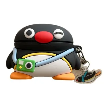 CHRROTA Compatibility With Apple AirPods 4 Silicone Camera Penguins Headphone Cases