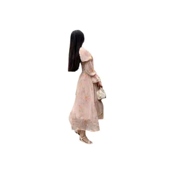 The Temptation Of The Muse Long Sleeved Dress Women's Spring Light Peach