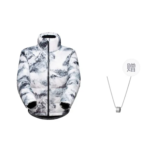 MAMMUT Fedoz Down Jacket Unisex Snow Mountains White Comes With Necklace