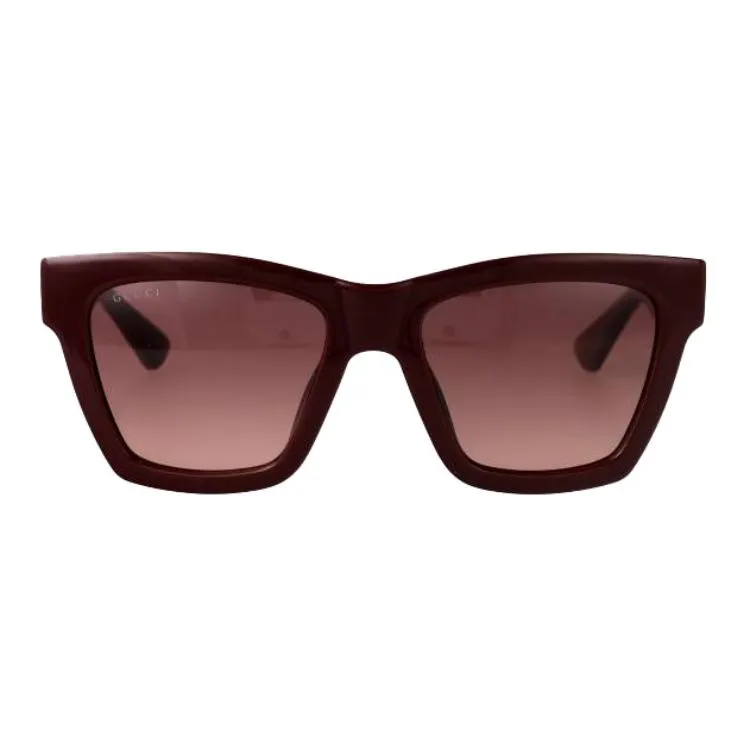 GUCCI Plastic Square Sunglasses Women's Red-1