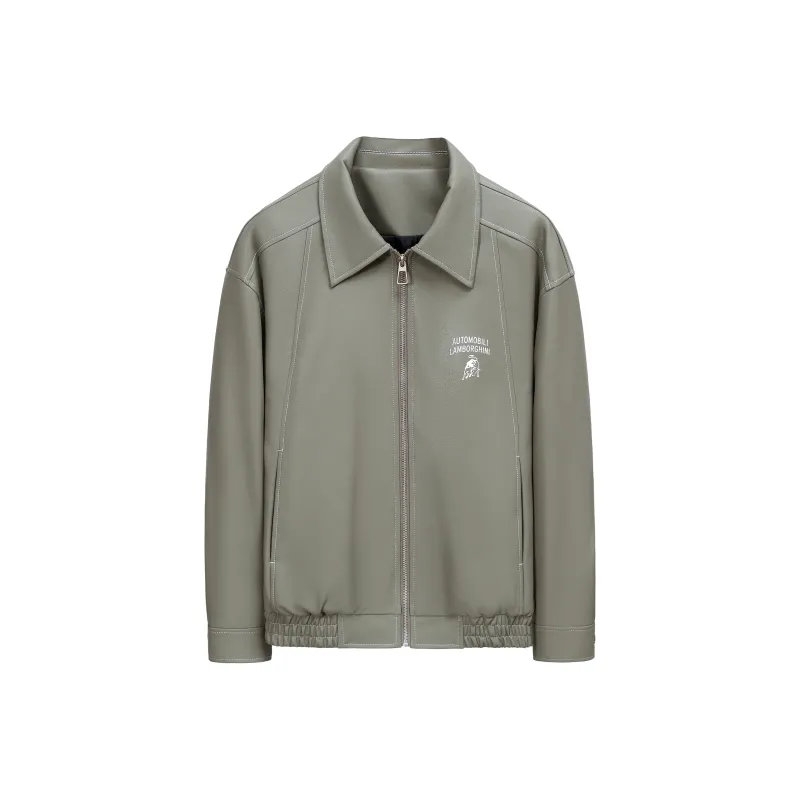 Automobili Lamborghini Leather Jacket Unisex-0