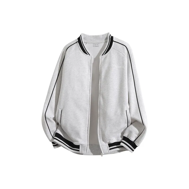 YOSICIL Baseball Jacket Unisex Light Heather Gray-0