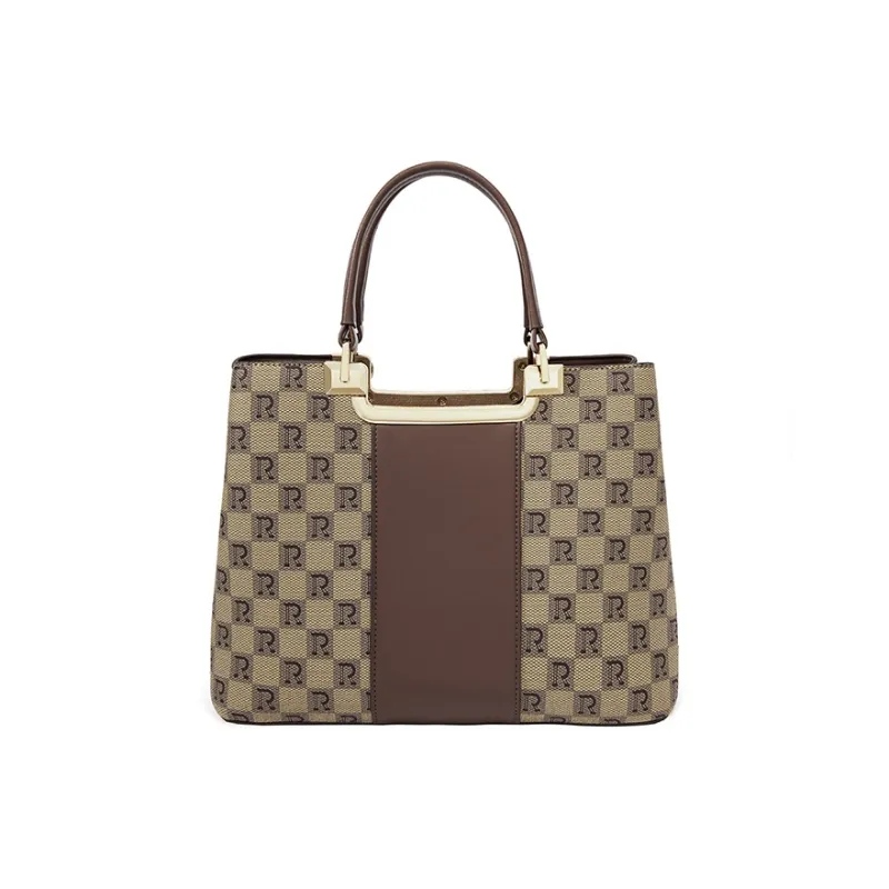 RED DRAGONFLY PVC Handbag Regular Unisex Coffee/Khaki-25