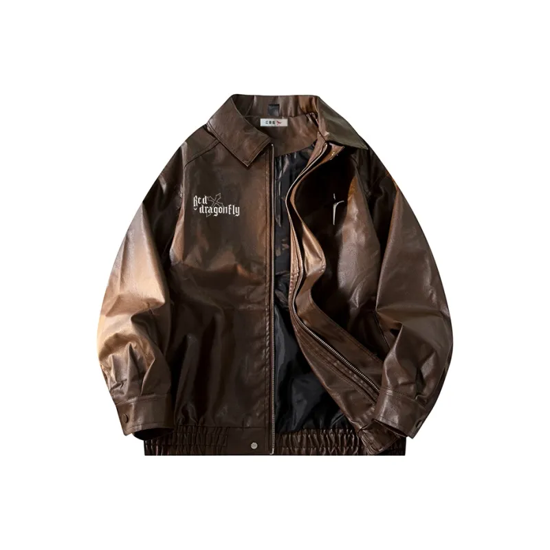 RED DRAGONFLY Leather Jacket Unisex-2