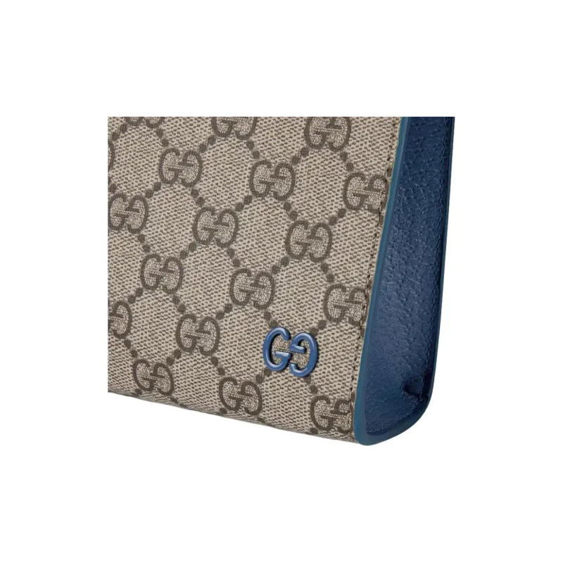 GUCCI GG Supreme Canvas Bag Clutch Unisex Beige & Dark Brown-6