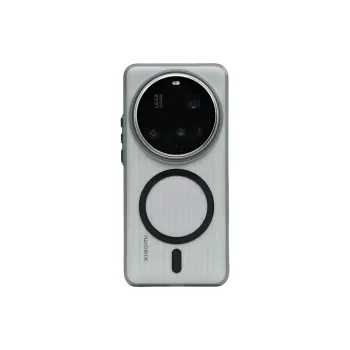 PENGKEXING PC Material Anti Slip Corrugated Magnetic Phone Cases Compatibility With Xiaomi 15 Ultra/14/13 Solid Color