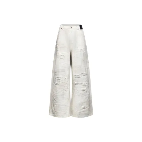 BLINDNOPLAN Casual Pants Unisex Stain Removed White