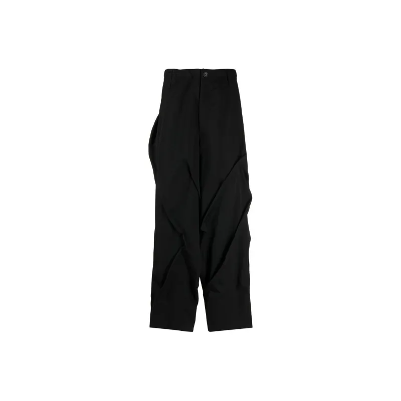 Yohji Yamamoto Pleated Drop-crotch Trousers-0