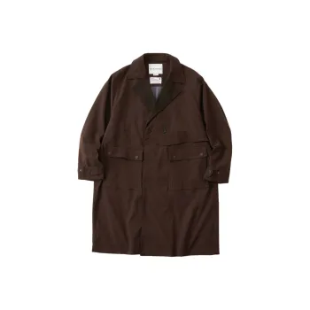 White Mountaineering Trench Coat Men's Coffee