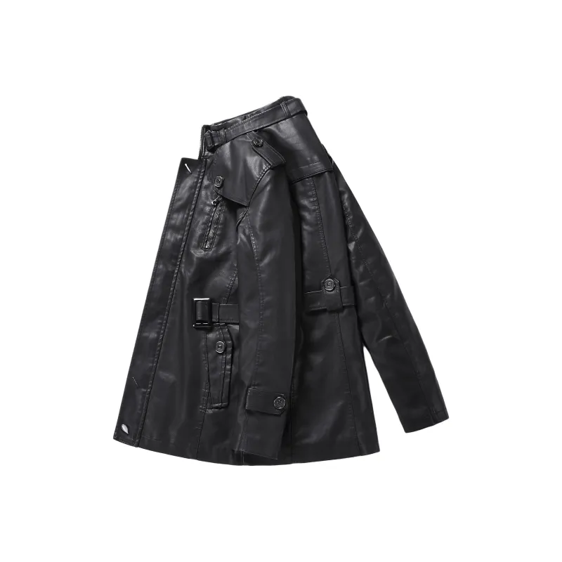 RASHOMONG Leather Jacket Unisex Earth Yellow-3