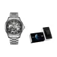 Blue Star Box-Silver Case Black Dial Silver Steel Band