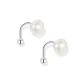 6mm Freshwater Pearl Stud Earrings[999 Fine Silver]