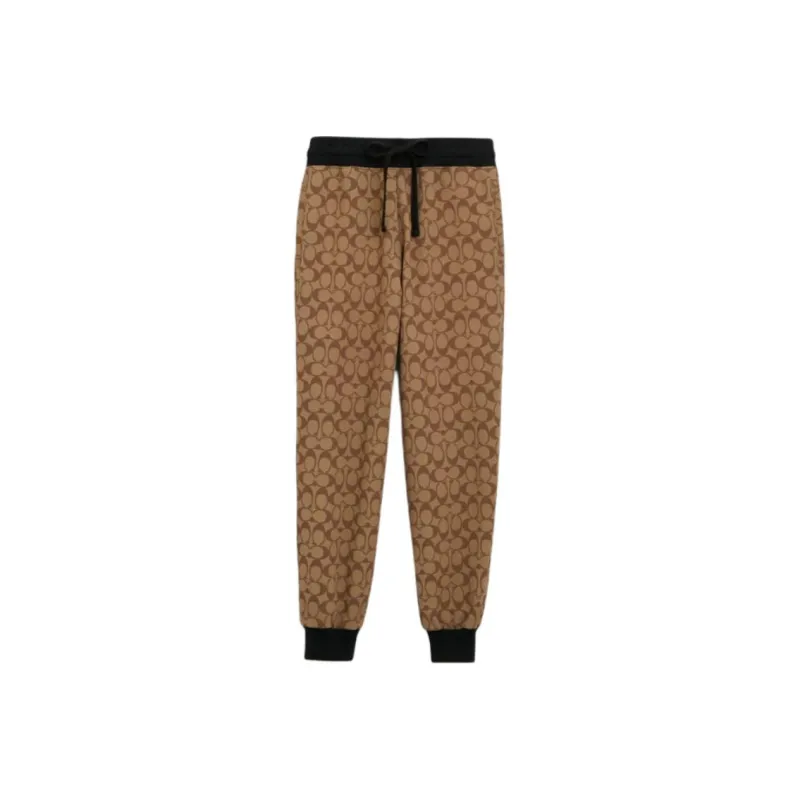 COACH Knitted Sweatpants Men's Khaki-0