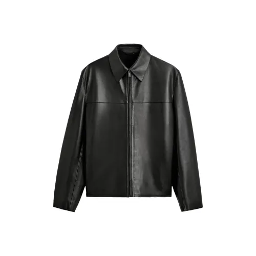 ZARA Leather Jacket Men's Black
