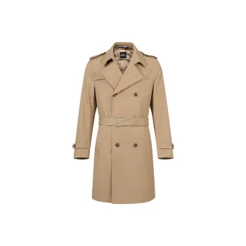 HUGO BOSS Trench Coat Men's Umber