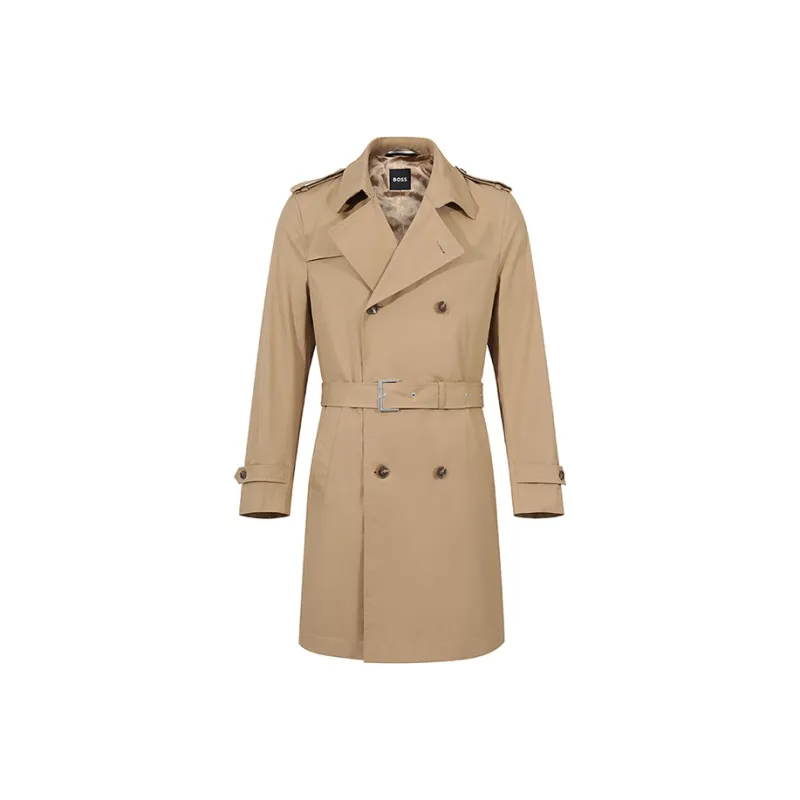 HUGO BOSS Trench Coat Men's Umber-0