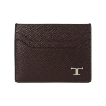 TOD'S T Timeless Textured Card Holder