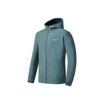 Erke Variety Training Collection Trench Coat Men's Stone Yu Blue