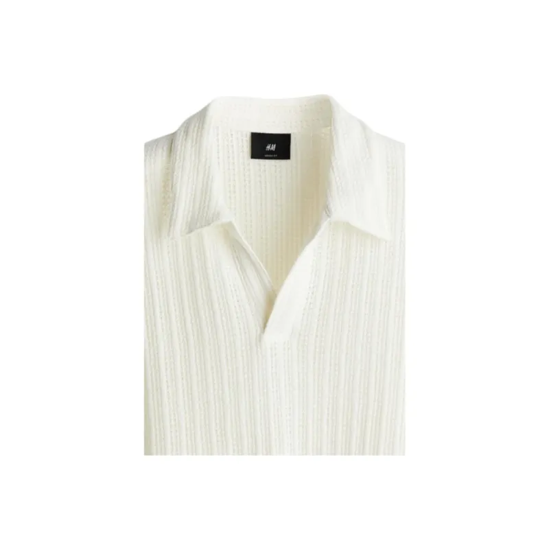 H&M Polo Shirts Men White-1