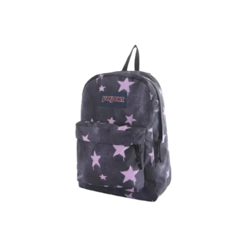 JanSport Polyester Backpack Medium Size Unisex Purple Star