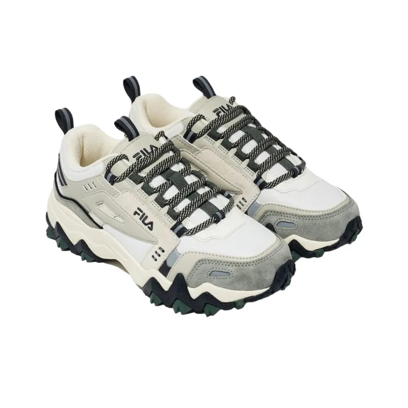 FILA Anti Slip Wear Resistant Low Top Casual Shoes Unisex White Gray-2
