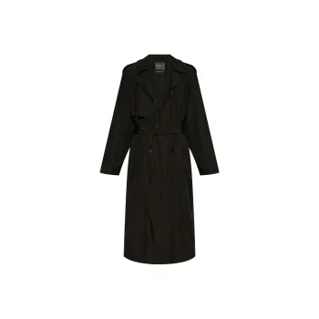 Balenciaga Belted Button Up Trench Coat
