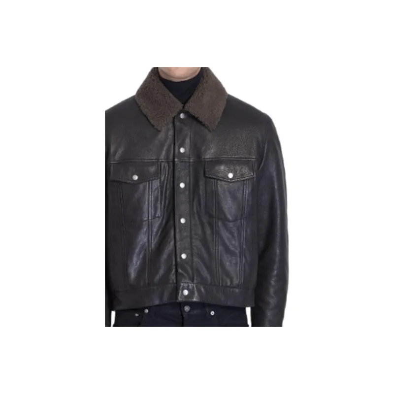 SAINT LAURENT Buttoned Long-Sleeved Short Jacket-7