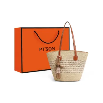 PT'SON Fabric Underarm Shoulder Bag, Tote, Bucket Bag Regular Women's Beige/Khaki
